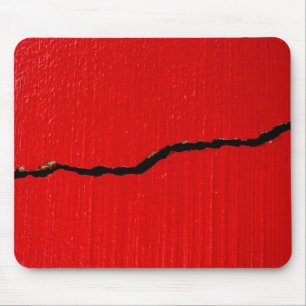 Cracked Red Paint Mouse Pad