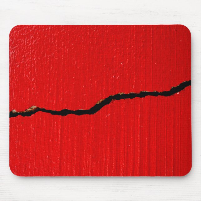 Cracked Red Paint Mouse Pad (Front)