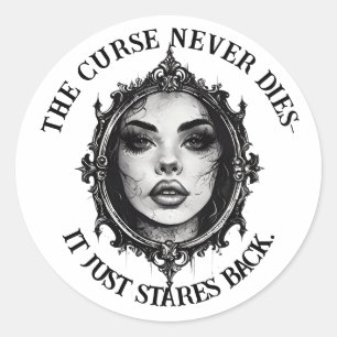 Cracked Reflection Classic Round Sticker