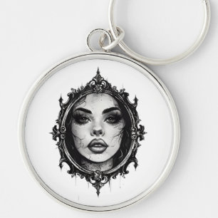 Cracked Reflection Key Ring