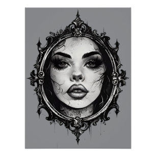 Cracked Reflection Poster