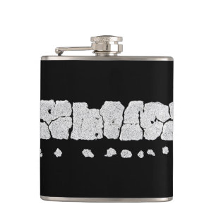 Cracked Road Paint Hip Flask