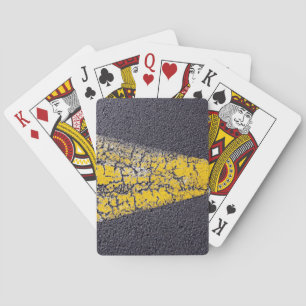 Cracked road playing cards