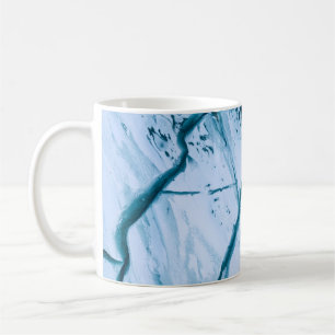 Cracked rock formation illustration coffee mug