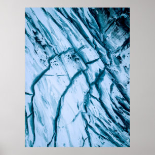 Cracked rock formation illustration poster
