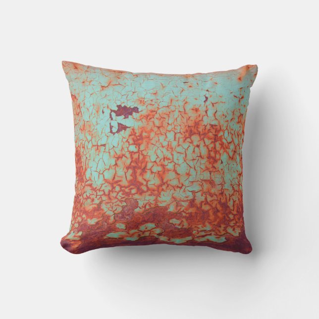 Cracked Rust Peeling Paint Cushion (Front)