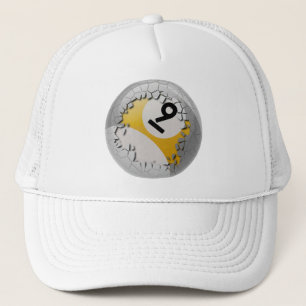 Cracked Shell Break Out Number 9 Billiards Ball Trucker Hat