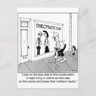 Cracked Sidewalk is a Boon for a Chiropractor Postcard