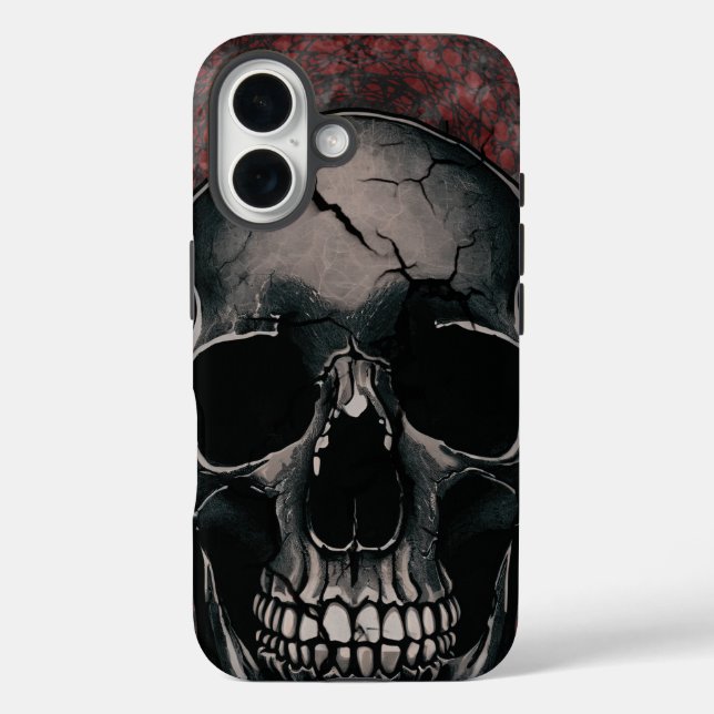Cracked Skull – Dark Gothic Horror Case-Mate iPhone Case (Back)