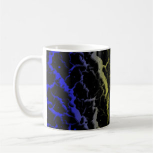 Cracked Space Lava - Blue/Yellow Coffee Mug