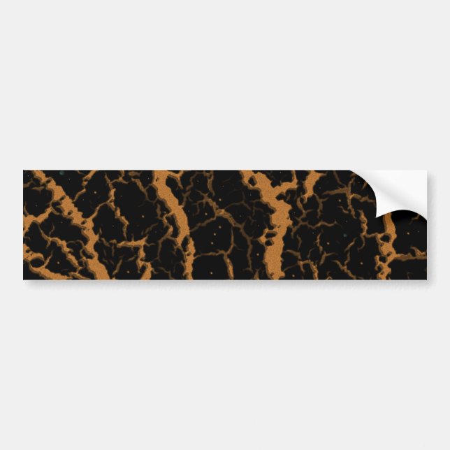 Cracked Space Lava - Bronze Bumper Sticker (Front)