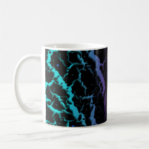 Cracked Space Lava - Cyan/Purple Coffee Mug