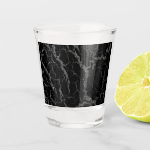 Cracked Space Lava - Glitter Black Shot Glass