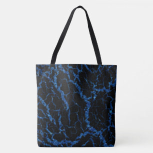Cracked Space Lava - Glitter Blue Tote Bag