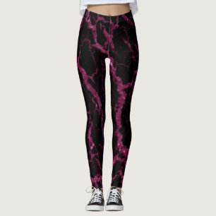 Cracked Space Lava - Glitter Fuschia Leggings