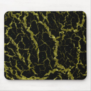 Cracked Space Lava - Glitter Gold Mouse Pad