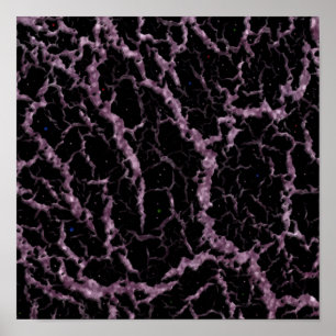 Cracked Space Lava - Glitter Pink Poster