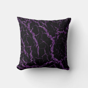 Cracked Space Lava - Glitter Purple Cushion
