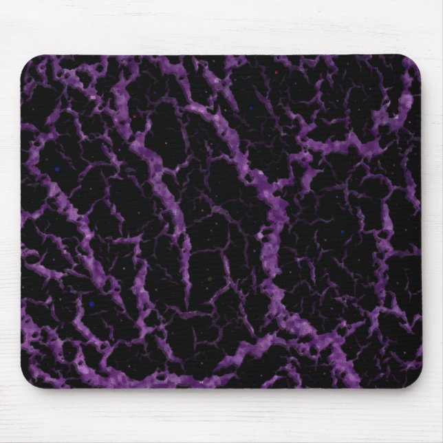 Cracked Space Lava - Glitter Purple Mouse Pad (Front)