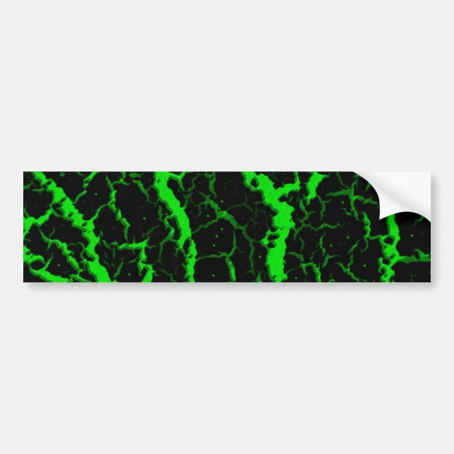 Cracked Space Lava - Green Bumper Sticker (Front)