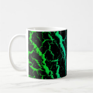 Cracked Space Lava - Green/Cyan Coffee Mug