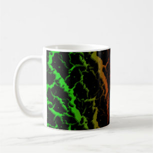Cracked Space Lava - Green/Red Coffee Mug
