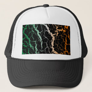 Cracked Space Lava - Green/White/Orange Trucker Hat