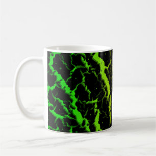 Cracked Space Lava - Green/Yellow Coffee Mug