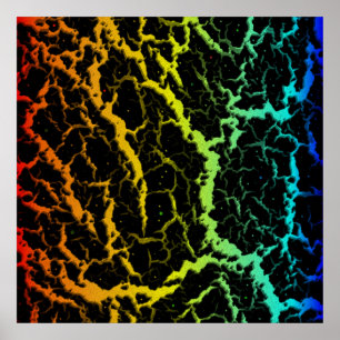 Cracked Space Lava - Heat ROYCB Poster