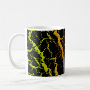 Cracked Space Lava - Lime/Orange Coffee Mug