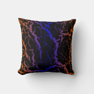 Cracked Space Lava - Orange/Blue Cushion