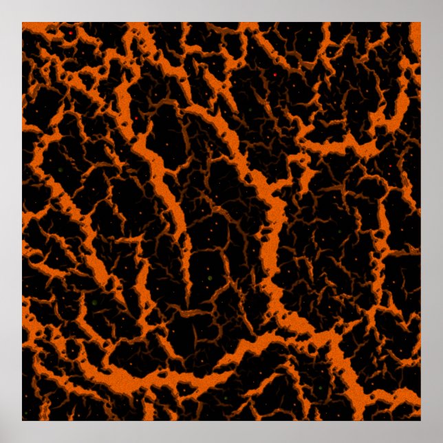 Cracked Space Lava - Orange Poster (Front)