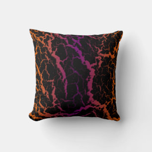 Cracked Space Lava - Orange/Purple Cushion