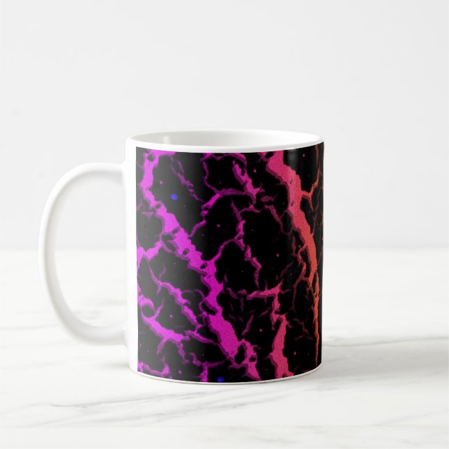 Cracked Space Lava - Pink/Orange Coffee Mug (Left)