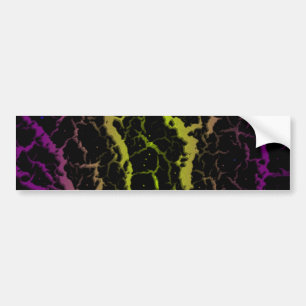 Cracked Space Lava - Purple/Lime Bumper Sticker