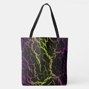 Cracked Space Lava - Purple/Lime Tote Bag