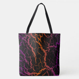 Cracked Space Lava - Purple/Orange Tote Bag