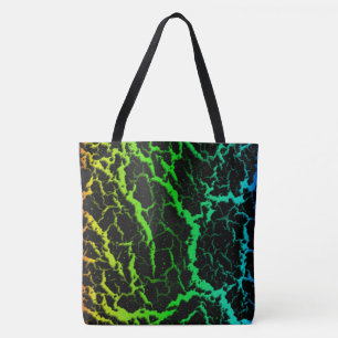 Cracked Space Lava - Rainbow RYGCB Tote Bag