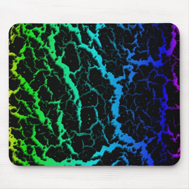 Cracked Space Lava - Rainbow YGCBP Mouse Pad (Front)