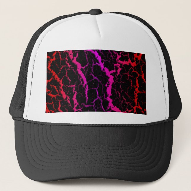 Cracked Space Lava - Red/Pink Trucker Hat (Front)