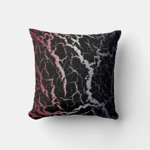 Cracked Space Lava - Red/White/Blue Cushion