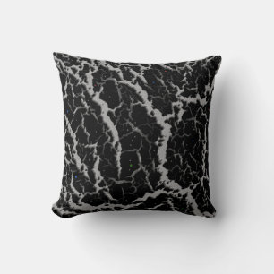 Cracked Space Lava - Silver Cushion
