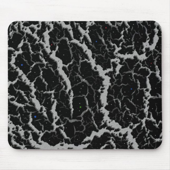 Cracked Space Lava - Silver Mouse Pad (Front)