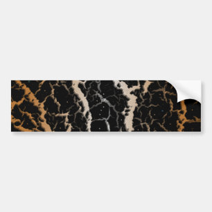 Cracked Space Lava - White/Bronze Bumper Sticker