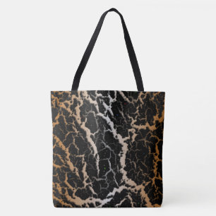 Cracked Space Lava - White/Bronze Tote Bag