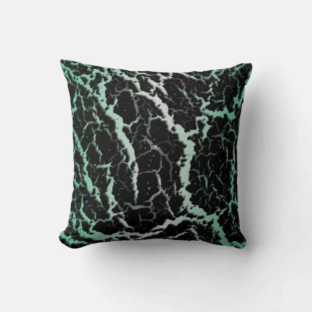 Cracked Space Lava - White/Mint Cushion (Front)