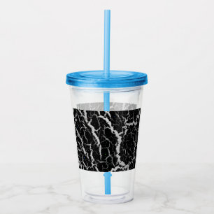 Cracked Space Lava - White/Silver Acrylic Tumbler