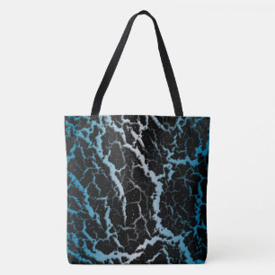 Cracked Space Lava - White/Sky Blue Tote Bag