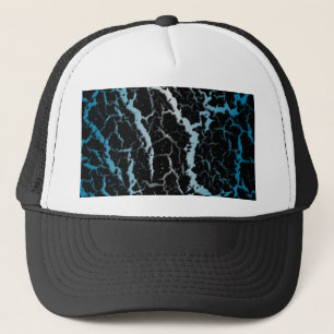 Cracked Space Lava - White/Sky Blue Trucker Hat