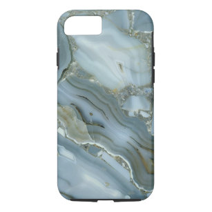 Cracked Turquoise Grey Green Blue Marble Texture Case-Mate iPhone Case
